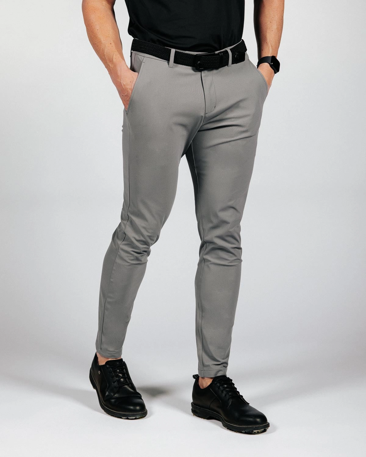 Ash Gray Traditional Pants Perfect Fit Wear