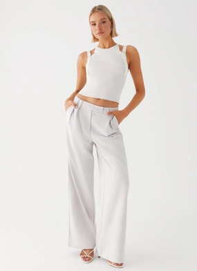 Asha Low Rise Pants - Ivory Easy Match Comfy Wearable