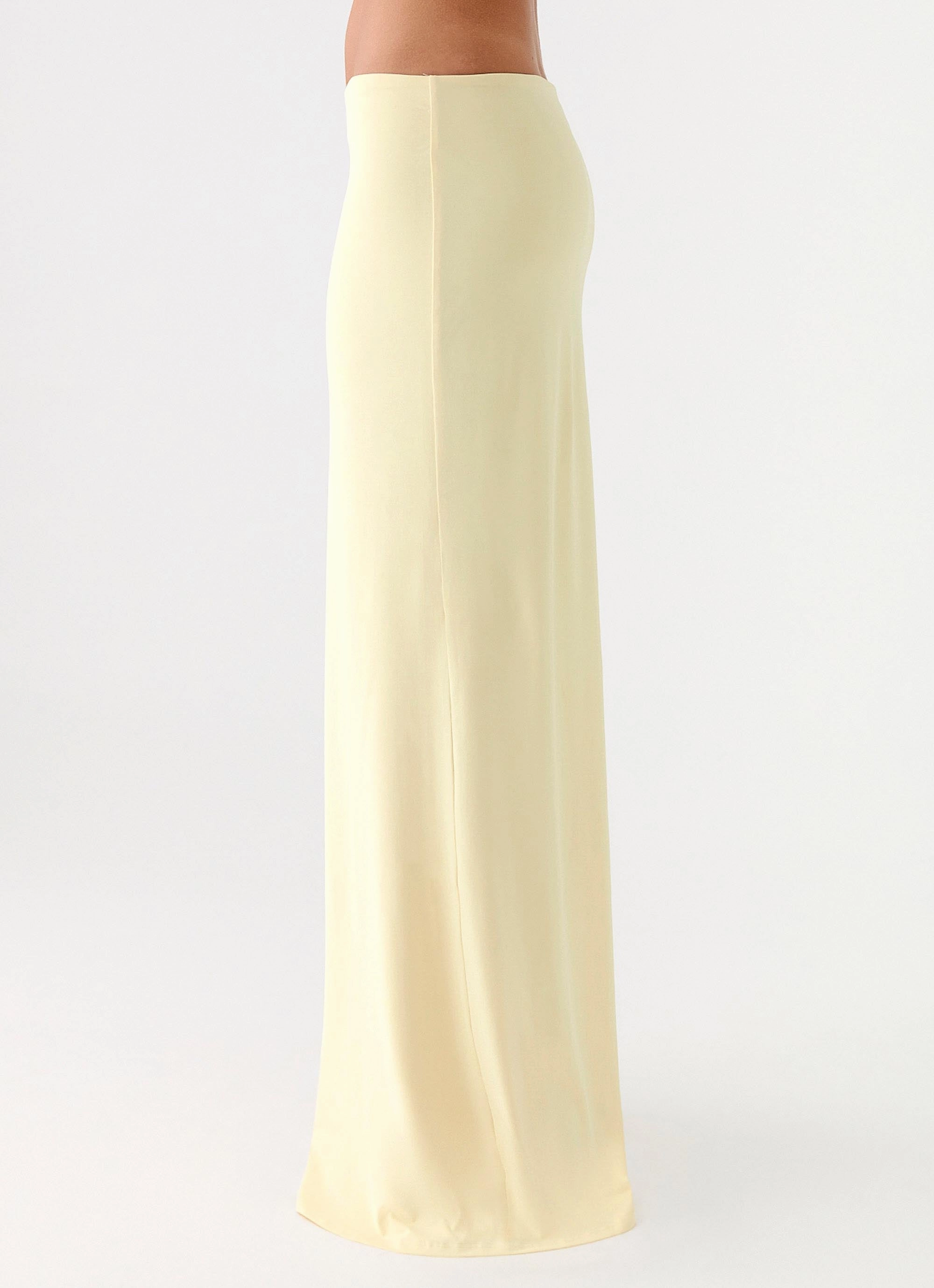 Ashi Maxi Skirt - Yellow Relaxed Wear elastic waistband