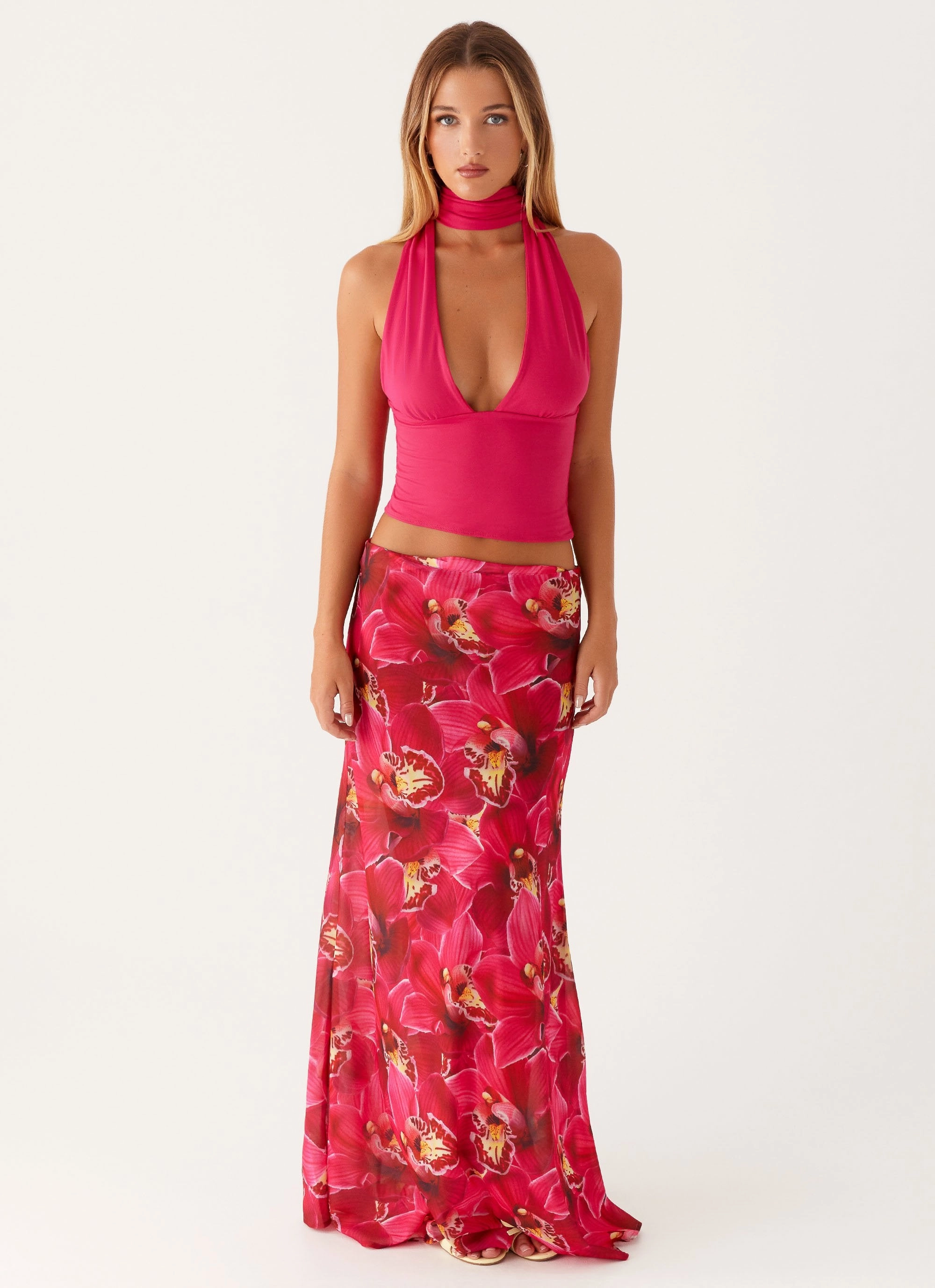 BreathableFabric Ashley Maxi Skirt - Orchid Pink