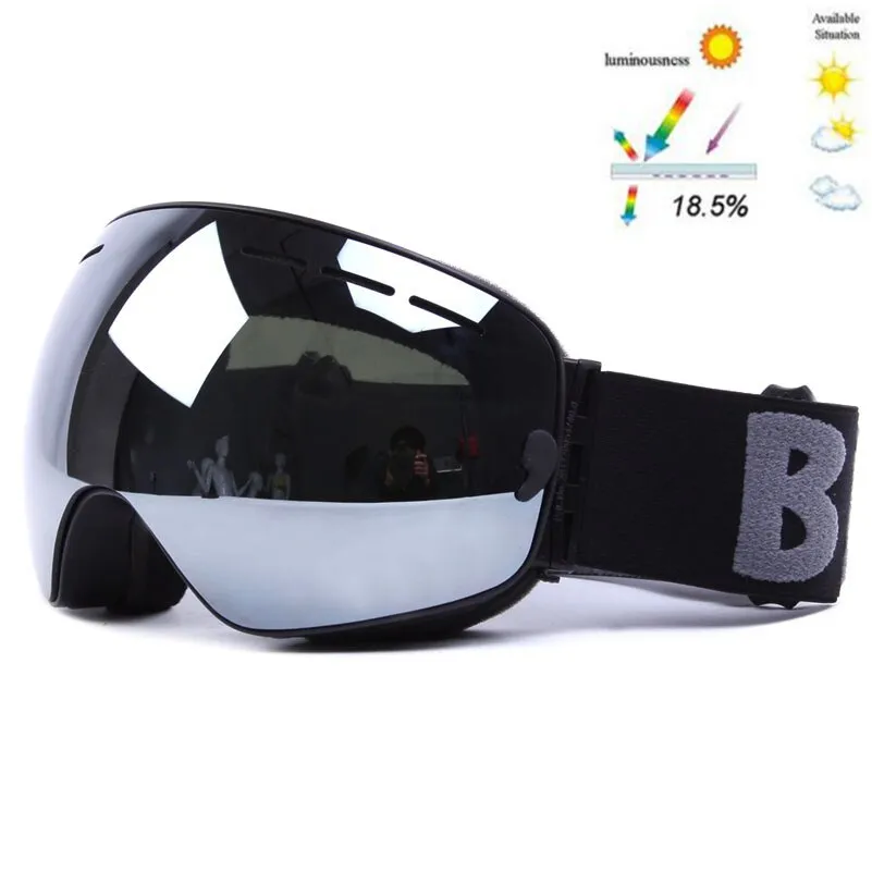 Ashore Shop GOG-3100 Double layers UV400 anti-fog polarized ski goggles for men women big ski mask glasses for skiing helmet snow snowboard