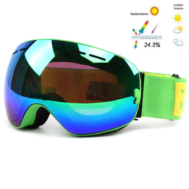 Ashore Shop GOG-3100 Double layers UV400 anti-fog polarized ski goggles for men women big ski mask glasses for skiing helmet snow snowboard