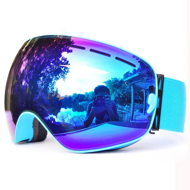 Ashore Shop GOG-3100 Double layers UV400 anti-fog polarized ski goggles for men women big ski mask glasses for skiing helmet snow snowboard