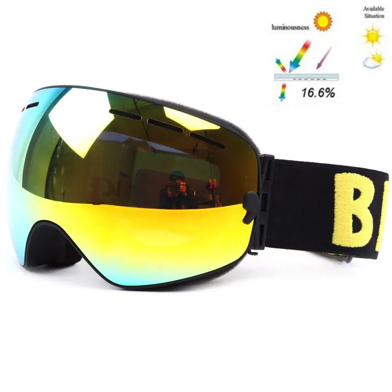 Ashore Shop GOG-3100 Double layers UV400 anti-fog polarized ski goggles for men women big ski mask glasses for skiing helmet snow snowboard