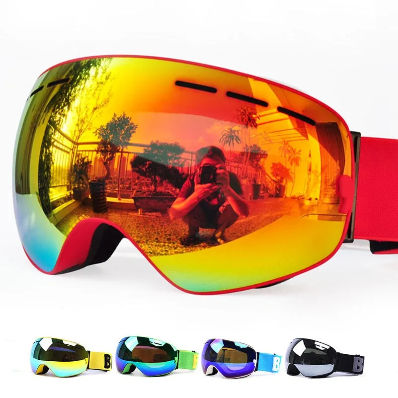 Ashore Shop GOG-3100 Double layers UV400 anti-fog polarized ski goggles for men women big ski mask glasses for skiing helmet snow snowboard