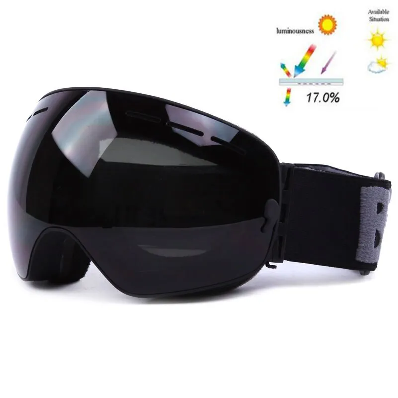 Ashore Shop GOG-3100 Double layers UV400 anti-fog polarized ski goggles for men women big ski mask glasses for skiing helmet snow snowboard