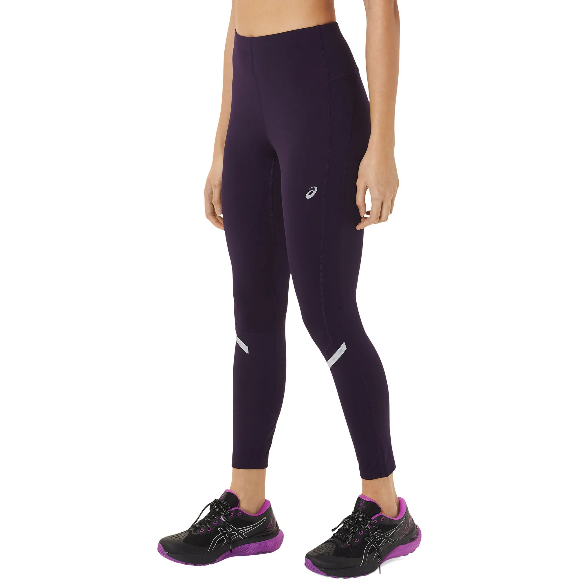 Asics Lite-Show Womens Long Running Tights - Purple