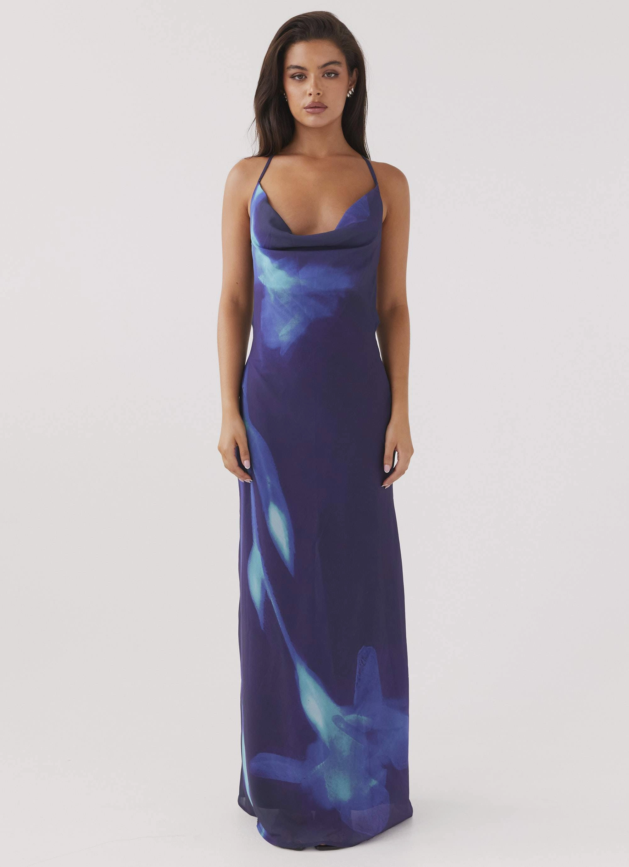 Calm Grace Smart Wear Astra Maxi Dress - Cyber Rose