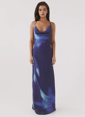 Calm Grace Smart Wear Astra Maxi Dress - Cyber Rose