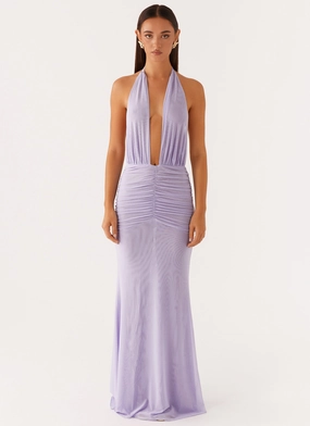 Applique-Detail Places To Be Maxi Dress - Lilac
