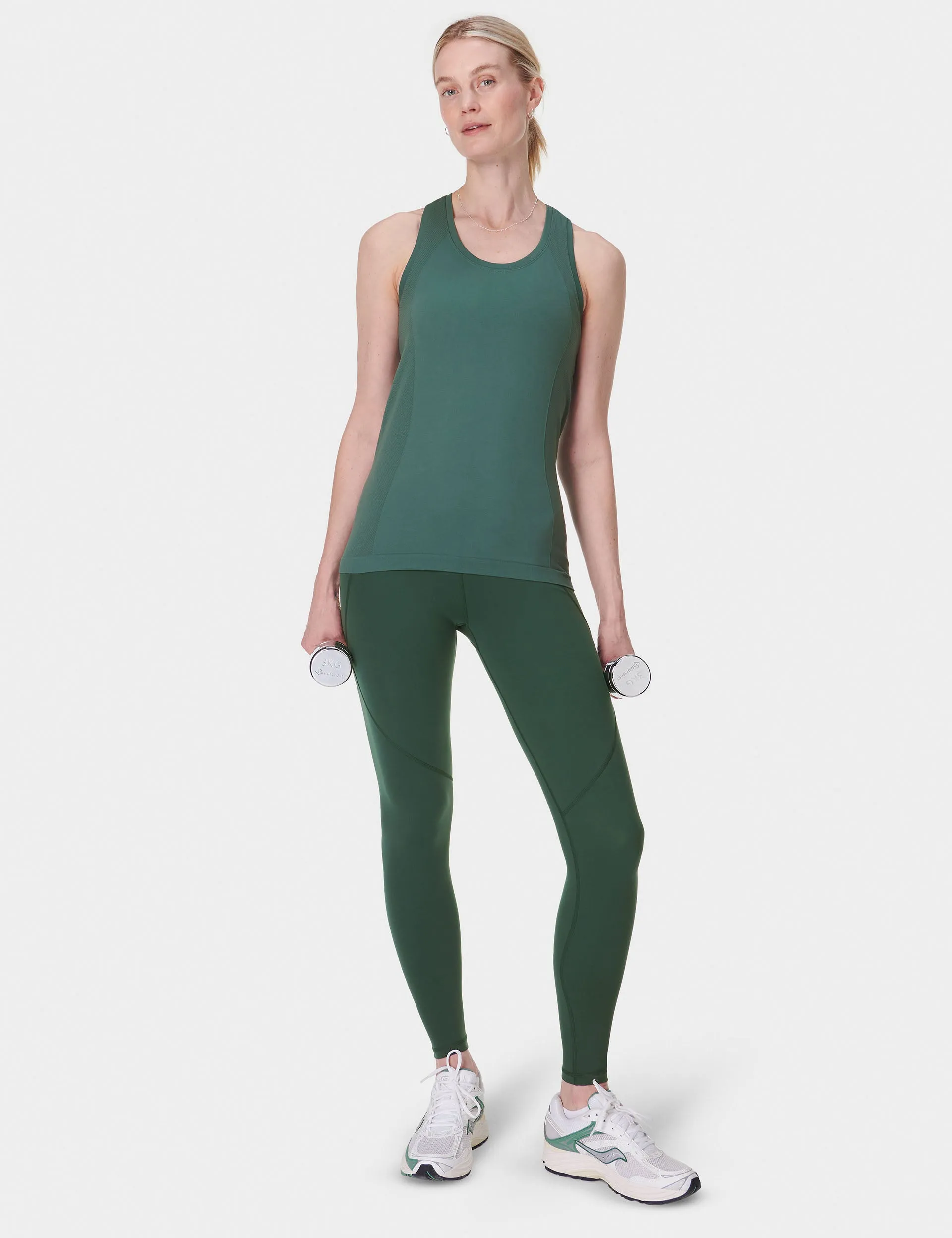 Athlete Seamless Gym Vest - Glade Green