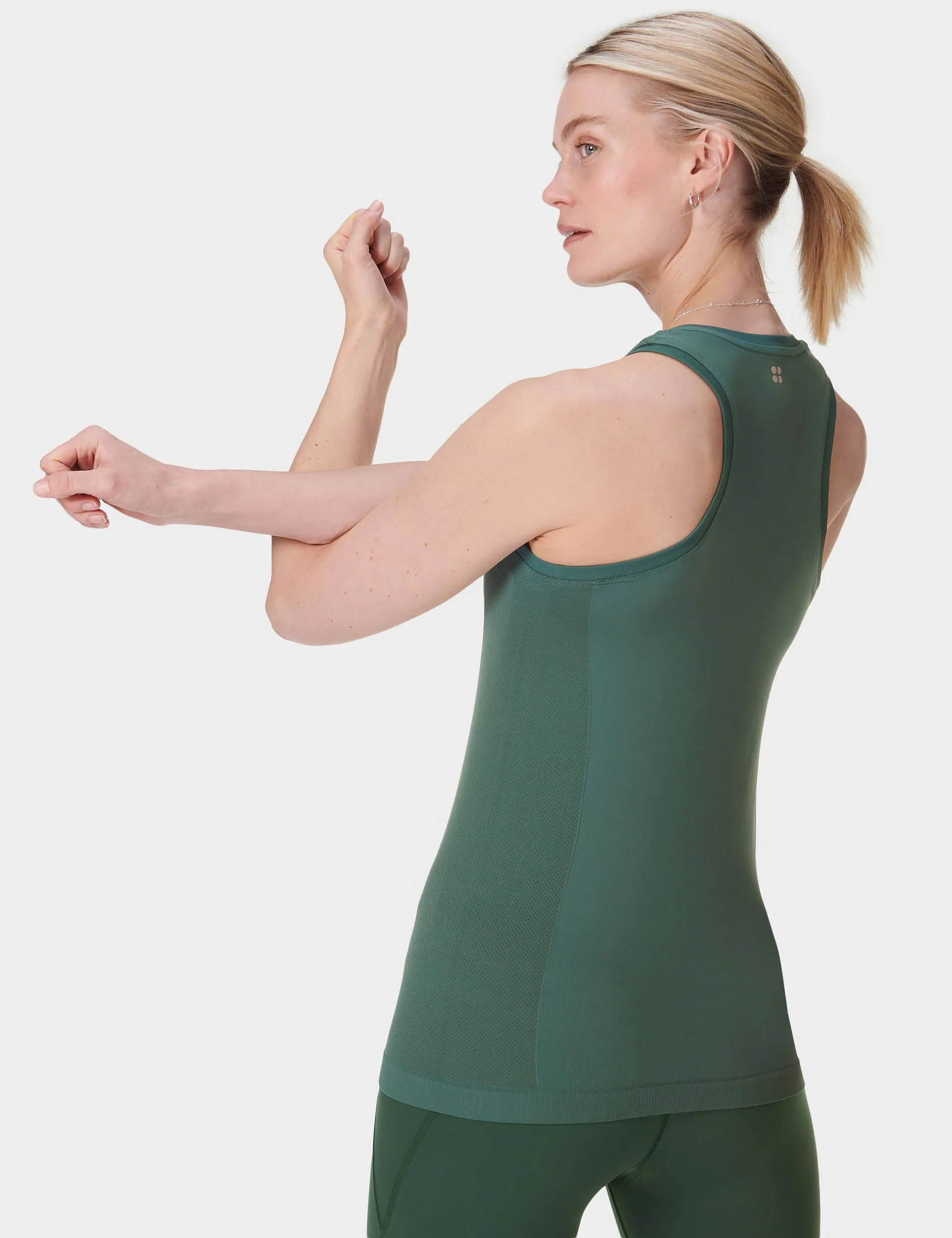 Athlete Seamless Gym Vest - Glade Green