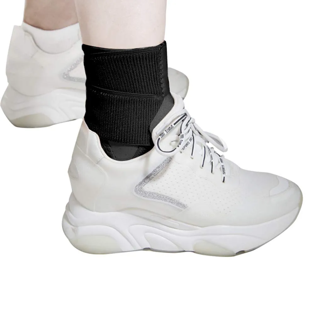 Athletes Compression Ankle Support Pads with Adjustable Bandage Adults Teens Fitness Sports Running Basketball Football Skating Dance Foot Ankle Braces Guard Socks Protector, 1 Pair (Black, S) Black Small
