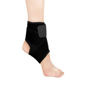 Athletes Compression Ankle Support Pads with Adjustable Bandage Adults Teens Fitness Sports Running Basketball Football Skating Dance Foot Ankle Braces Guard Socks Protector, 1 Pair (Black, S) Black Small