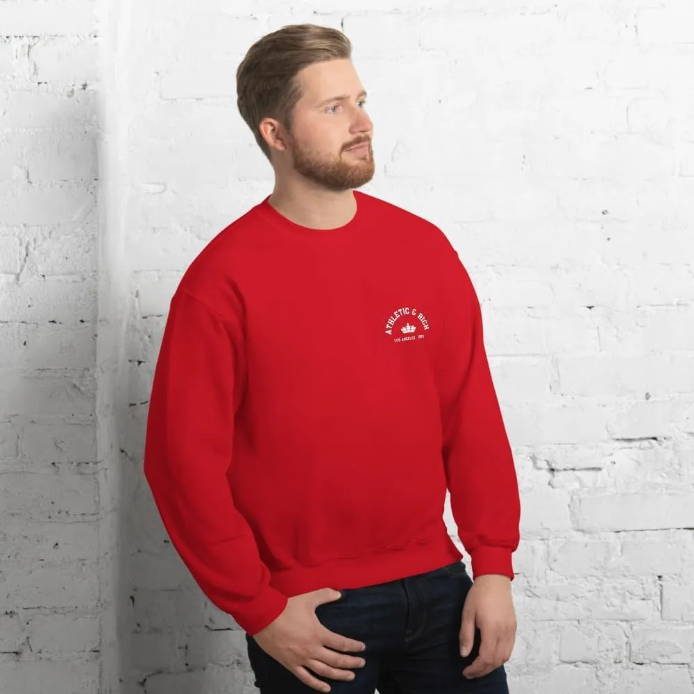 Athletic & Rich IN TRAINING Gym Sweatshirt for Men Unisex workout Long Sleeve Sweatshirt Athletic Streetwear White Font