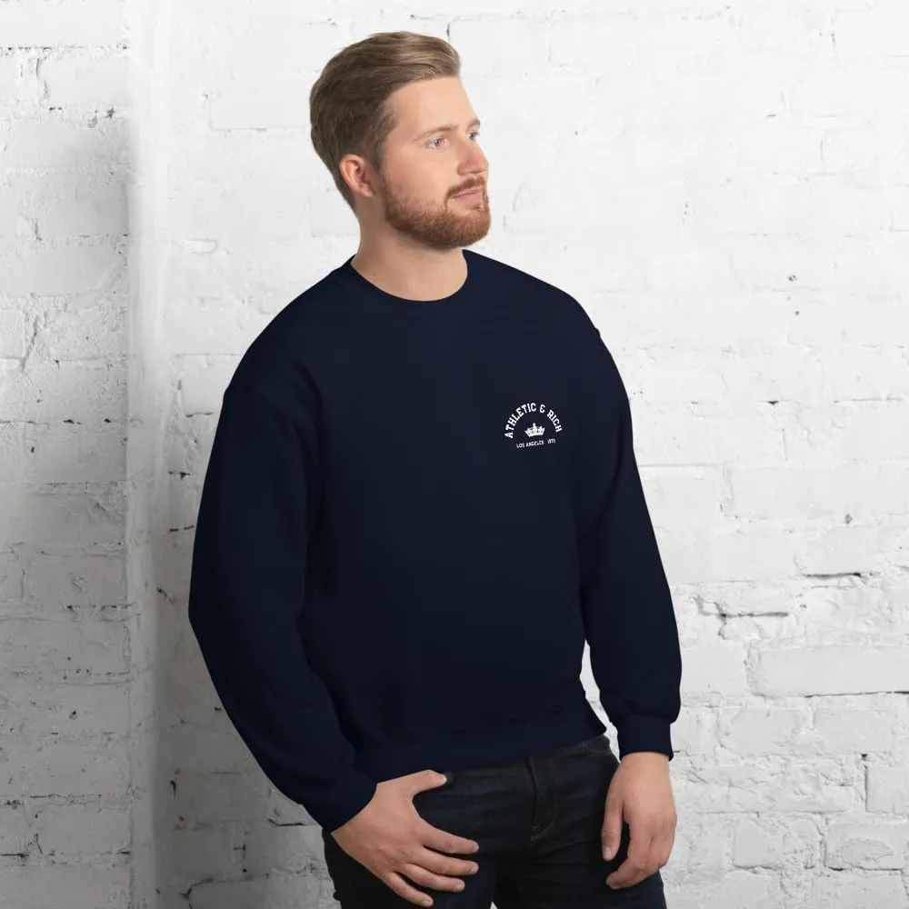 Athletic & Rich IN TRAINING Gym Sweatshirt for Men Unisex workout Long Sleeve Sweatshirt Athletic Streetwear White Font
