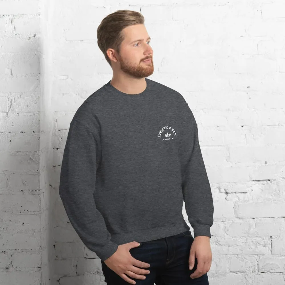 Athletic & Rich IN TRAINING Gym Sweatshirt for Men Unisex workout Long Sleeve Sweatshirt Athletic Streetwear White Font