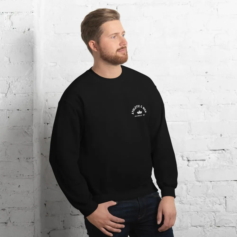 Athletic & Rich IN TRAINING Gym Sweatshirt for Men Unisex workout Long Sleeve Sweatshirt Athletic Streetwear White Font