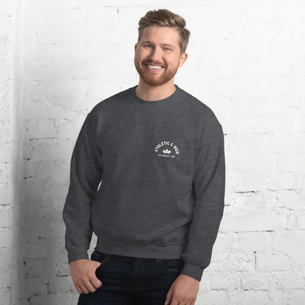 Athletic & Rich IN TRAINING Gym Sweatshirt for Men Unisex workout Long Sleeve Sweatshirt Athletic Streetwear White Font