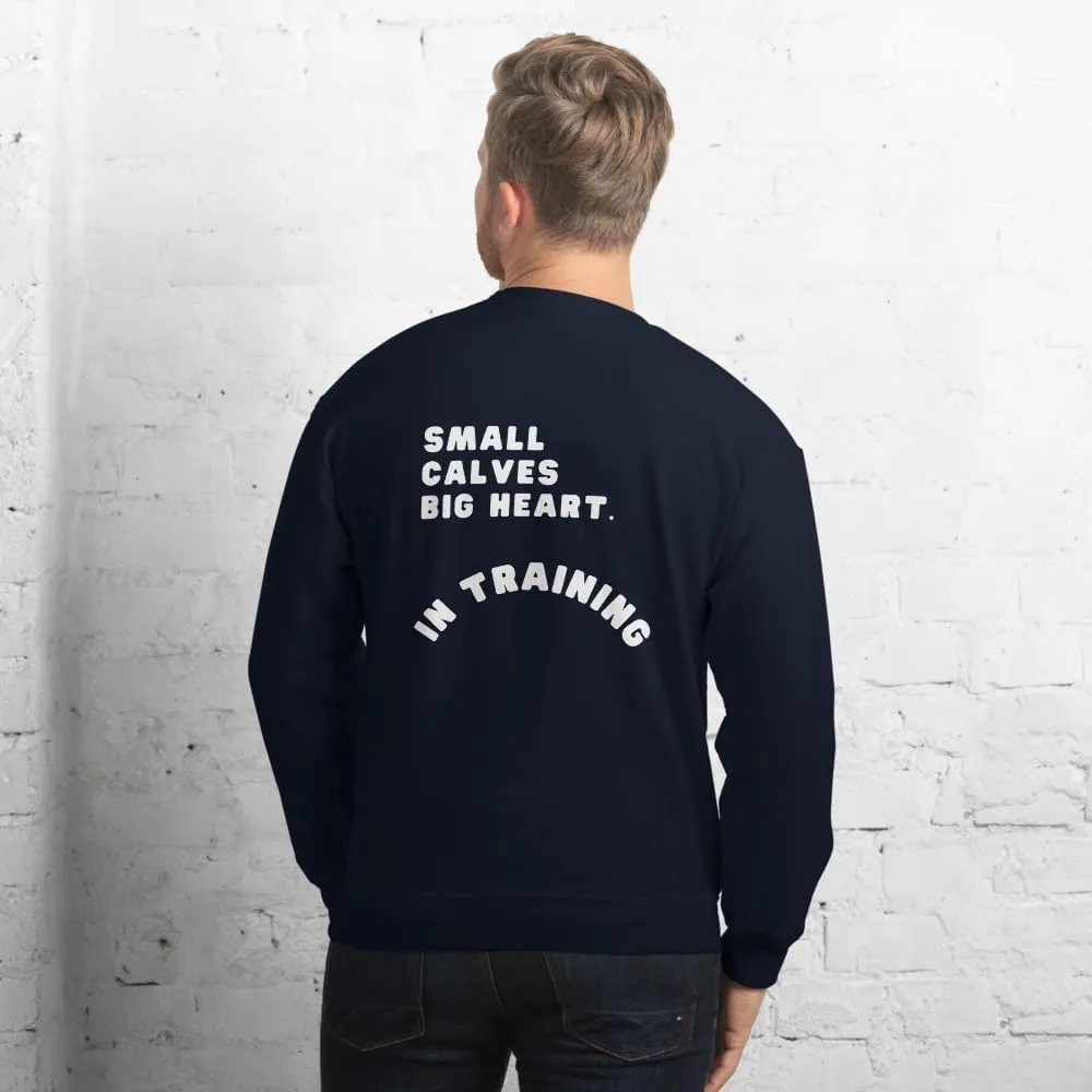 Athletic & Rich IN TRAINING Gym Sweatshirt for Men Unisex workout Long Sleeve Sweatshirt Athletic Streetwear White Font