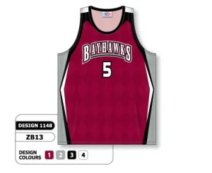 Athletic Knit Custom Sublimated Basketball Jersey Design 1148