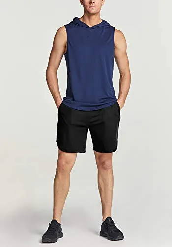 ATHLIO Men's 2 in 1 Running Shorts, Quick Dry Mesh Athletic Shorts, Gym Training Workout Inner Shorts with Pocket, Hyper Dri Single Pack 2in1(cbh12) - Black/Red, 3X -Large