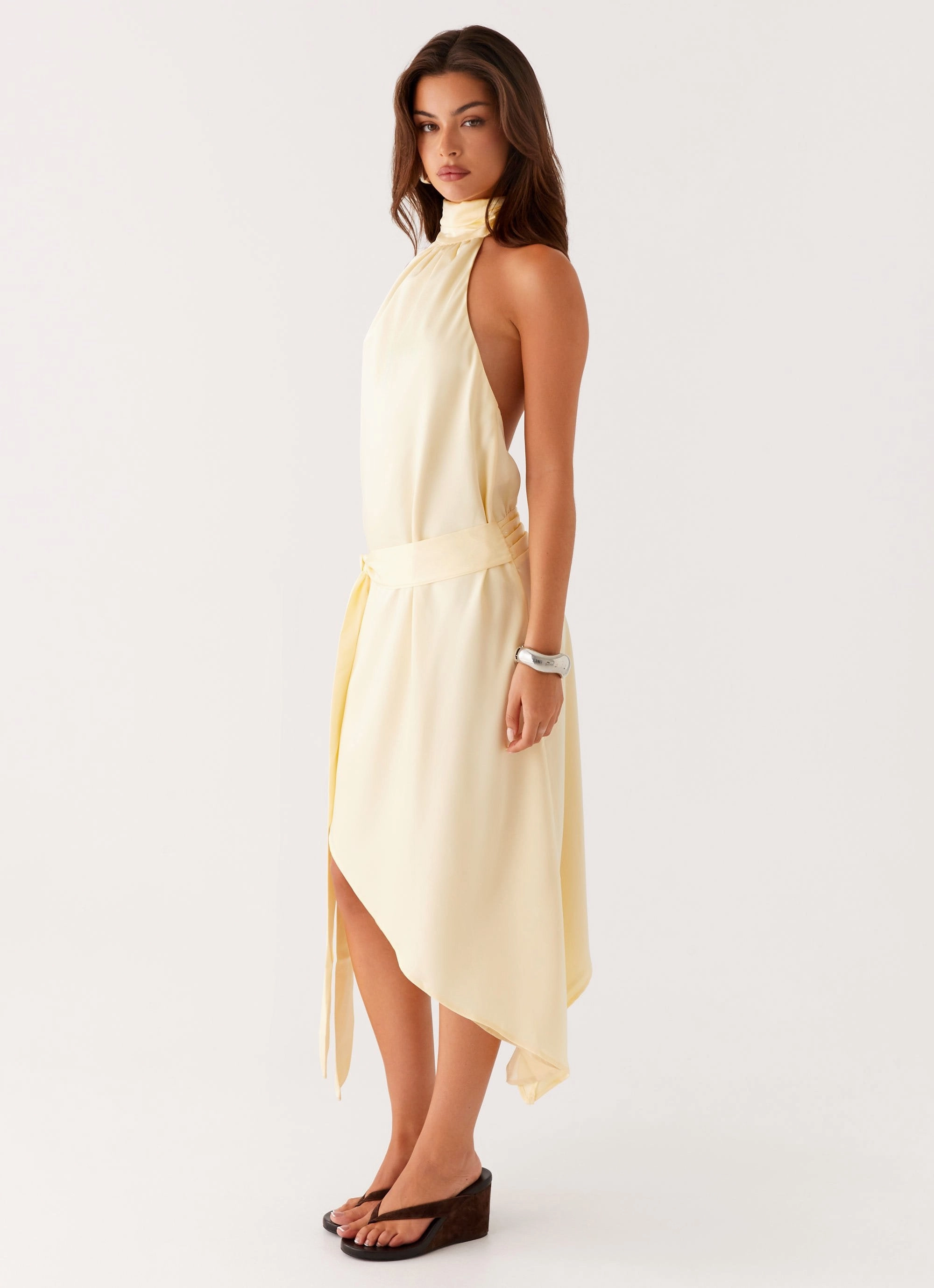 Bright-colored piece Atlantic Midi Dress - Yellow