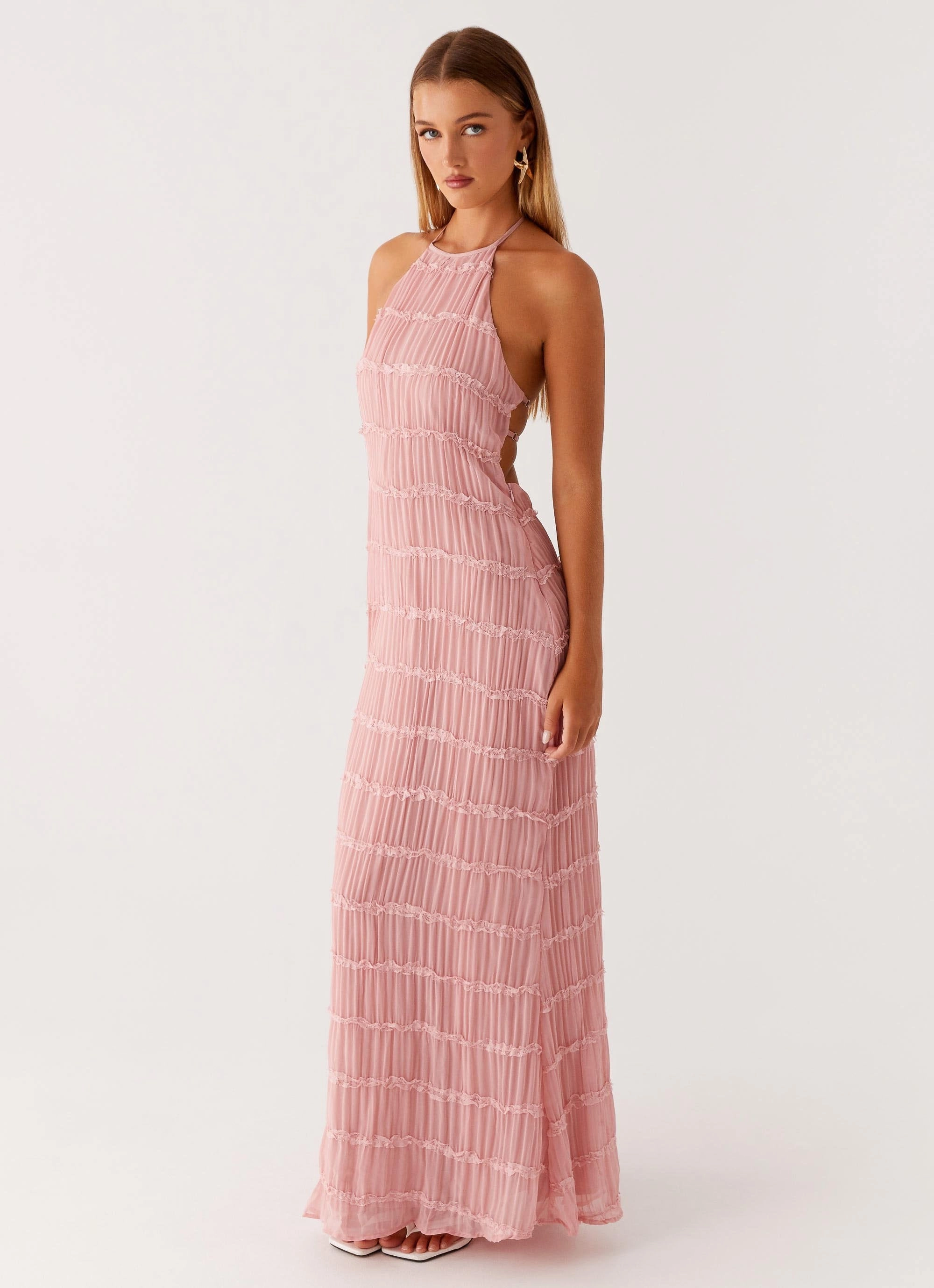 Aullie Maxi Dress - Pink Bold Touches Warm Soft