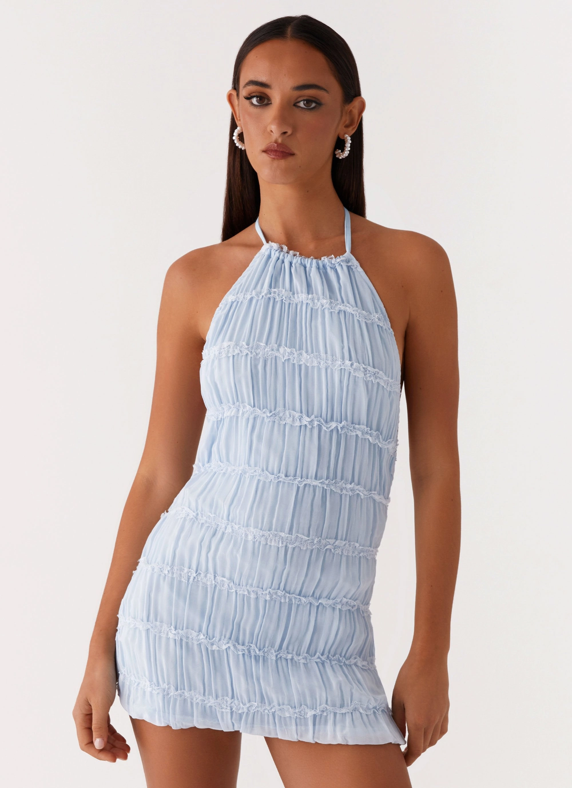 Refined Stitch Aullie Mini Dress - Blue