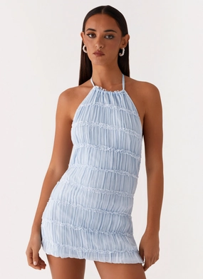 Refined Stitch Aullie Mini Dress - Blue