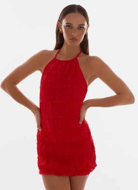 Easy Vibe Aullie Mini Dress - Red