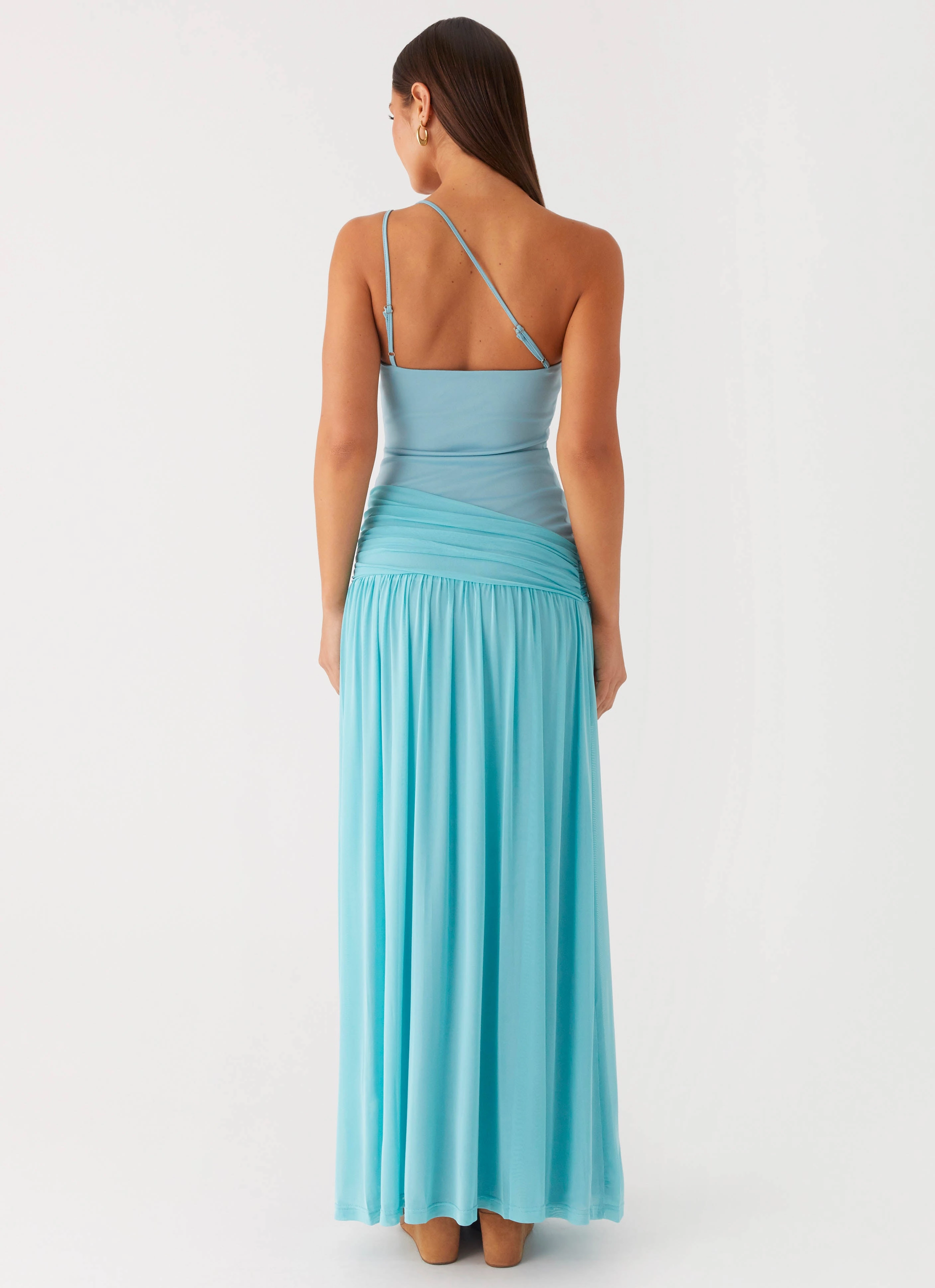 Curvy Glam Aurelia Maxi Dress - Aqua