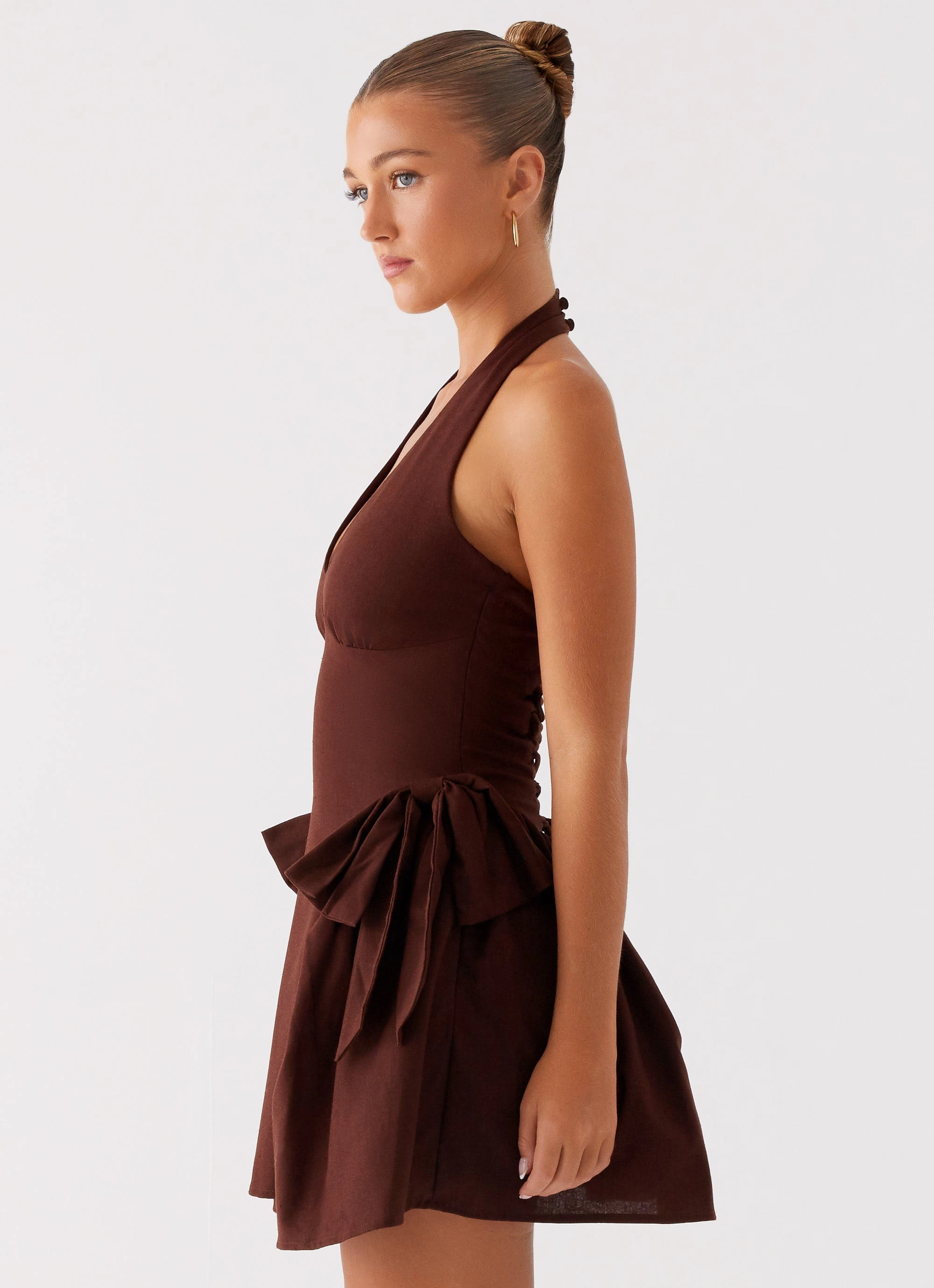 Avalo Mini Dress - Chocolate Calm Tone