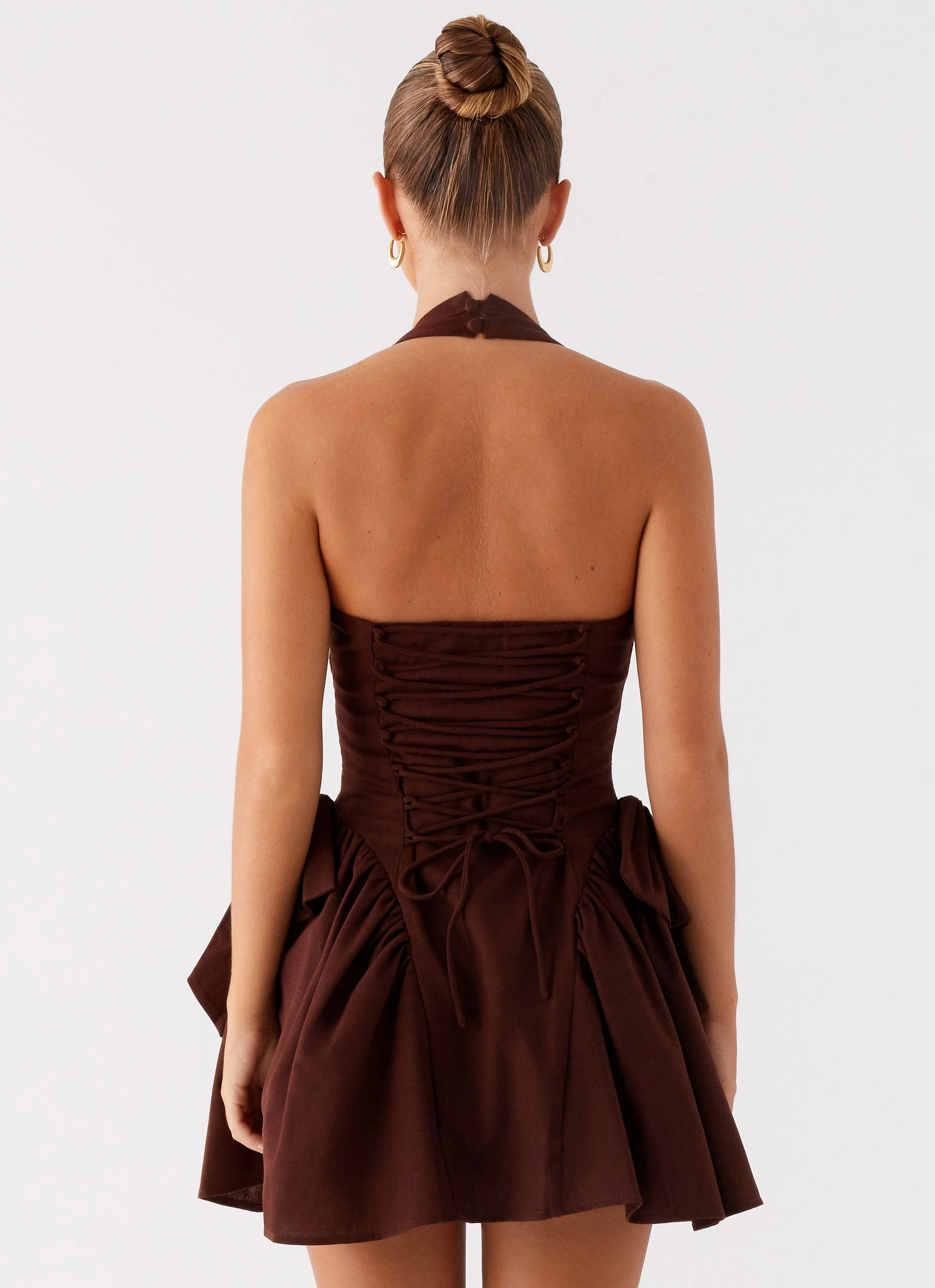 Celebration Wear Avalo Mini Dress - Chocolate