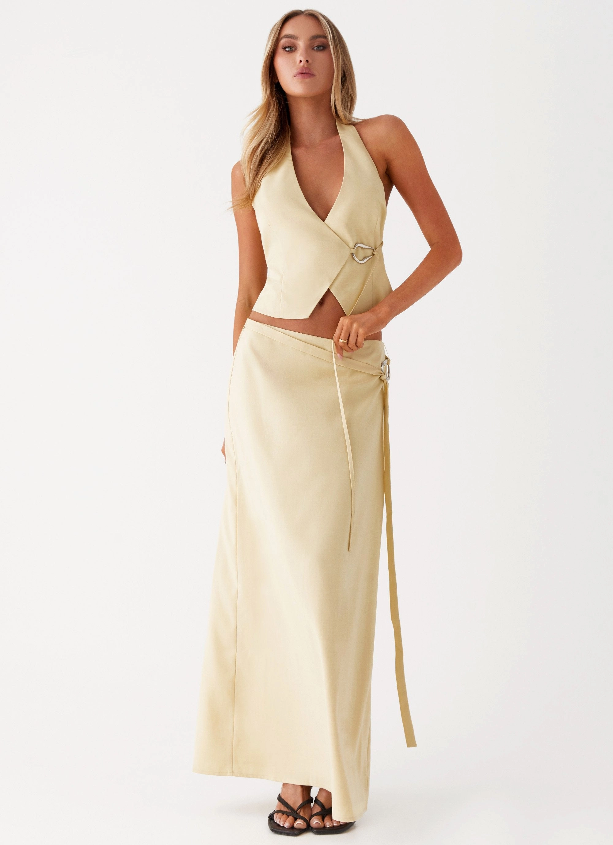 Azura Maxi Skirt - Yellow Easy Movement Quick Access Pockets