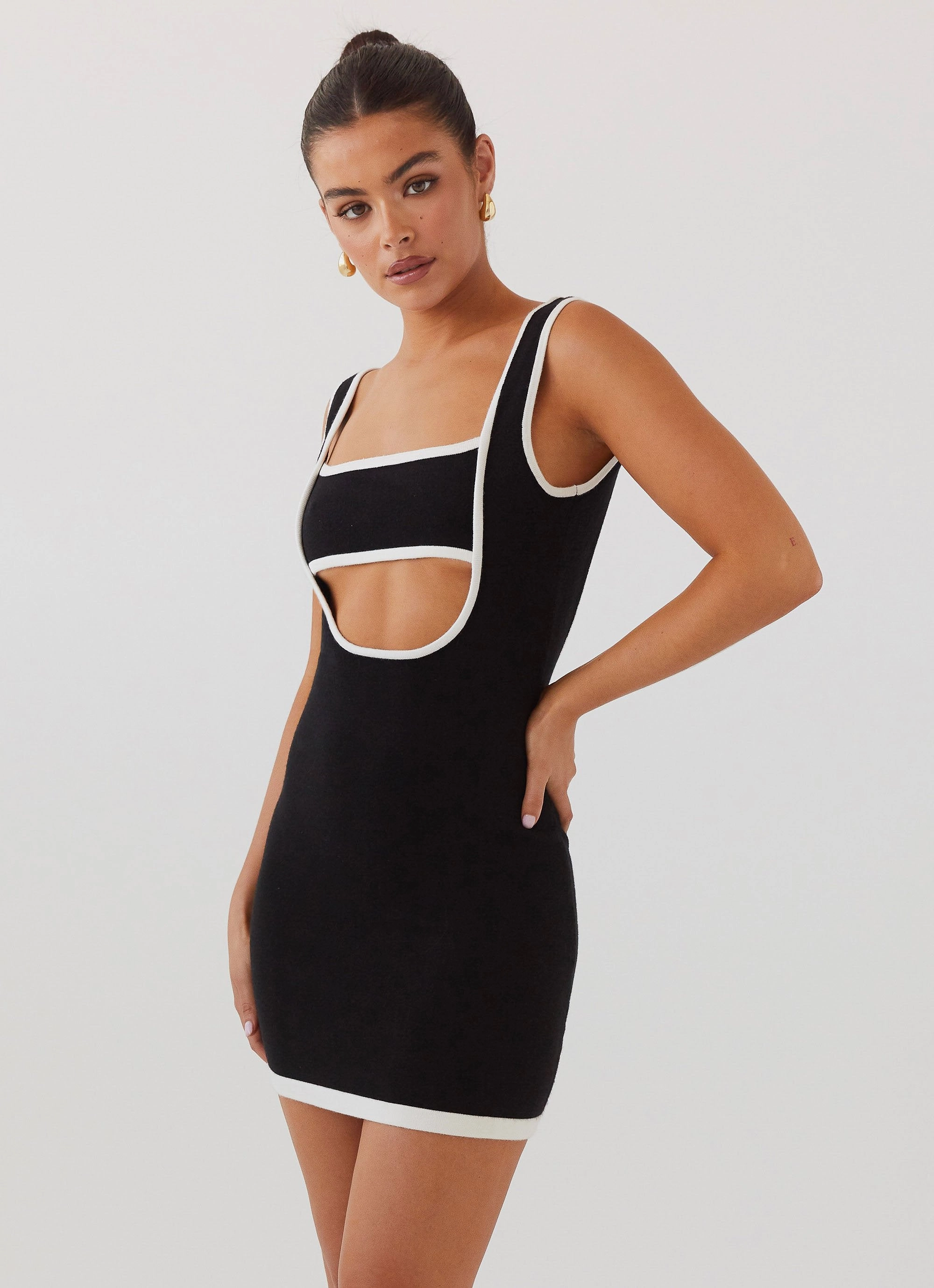 Soft Harmony Lost In Paris Knit Mini Dress - Black