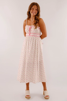 Style Ease Back To Reality Midi Dress-Pink