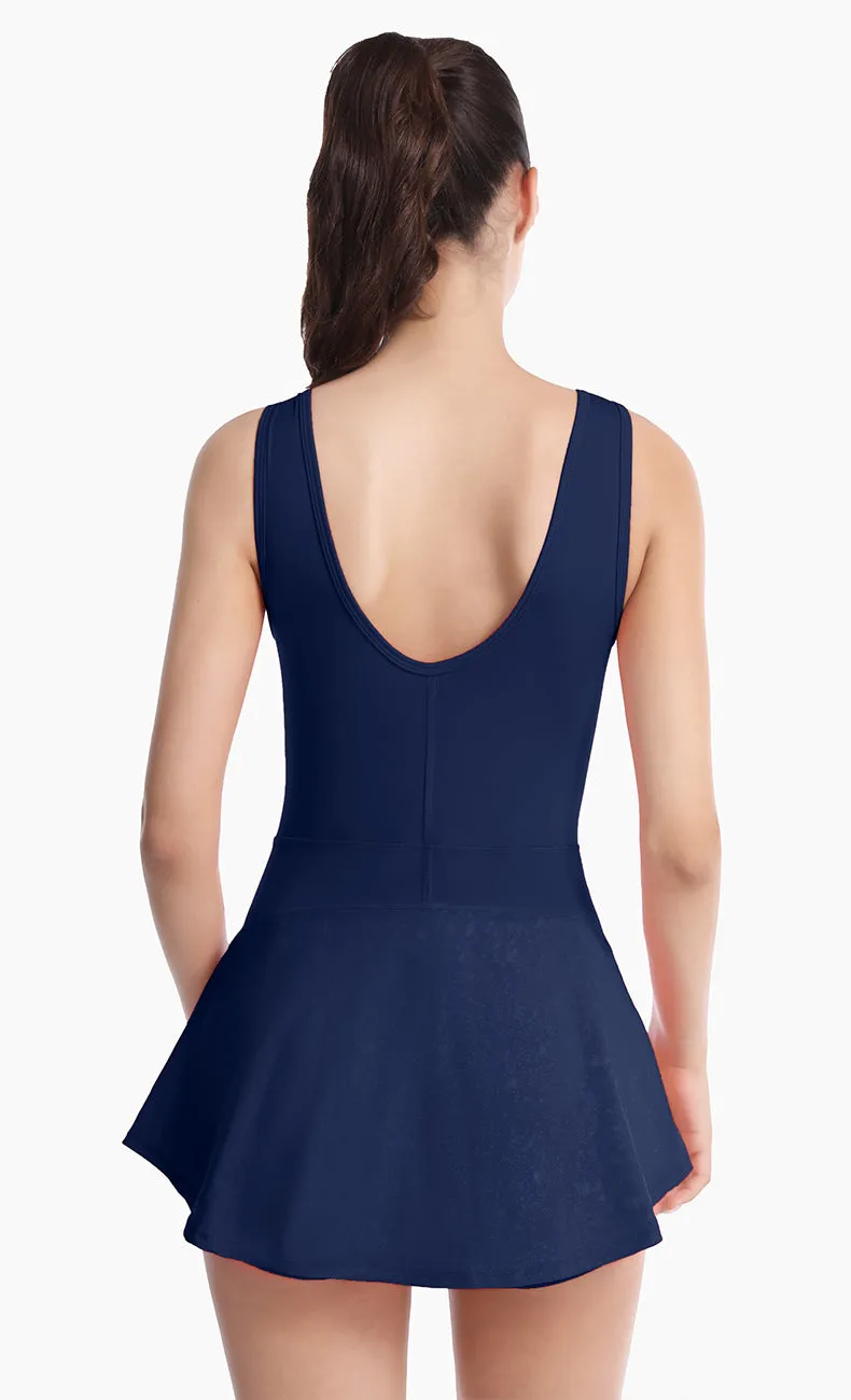 Backless Tennis Dress with Built-In Shorts