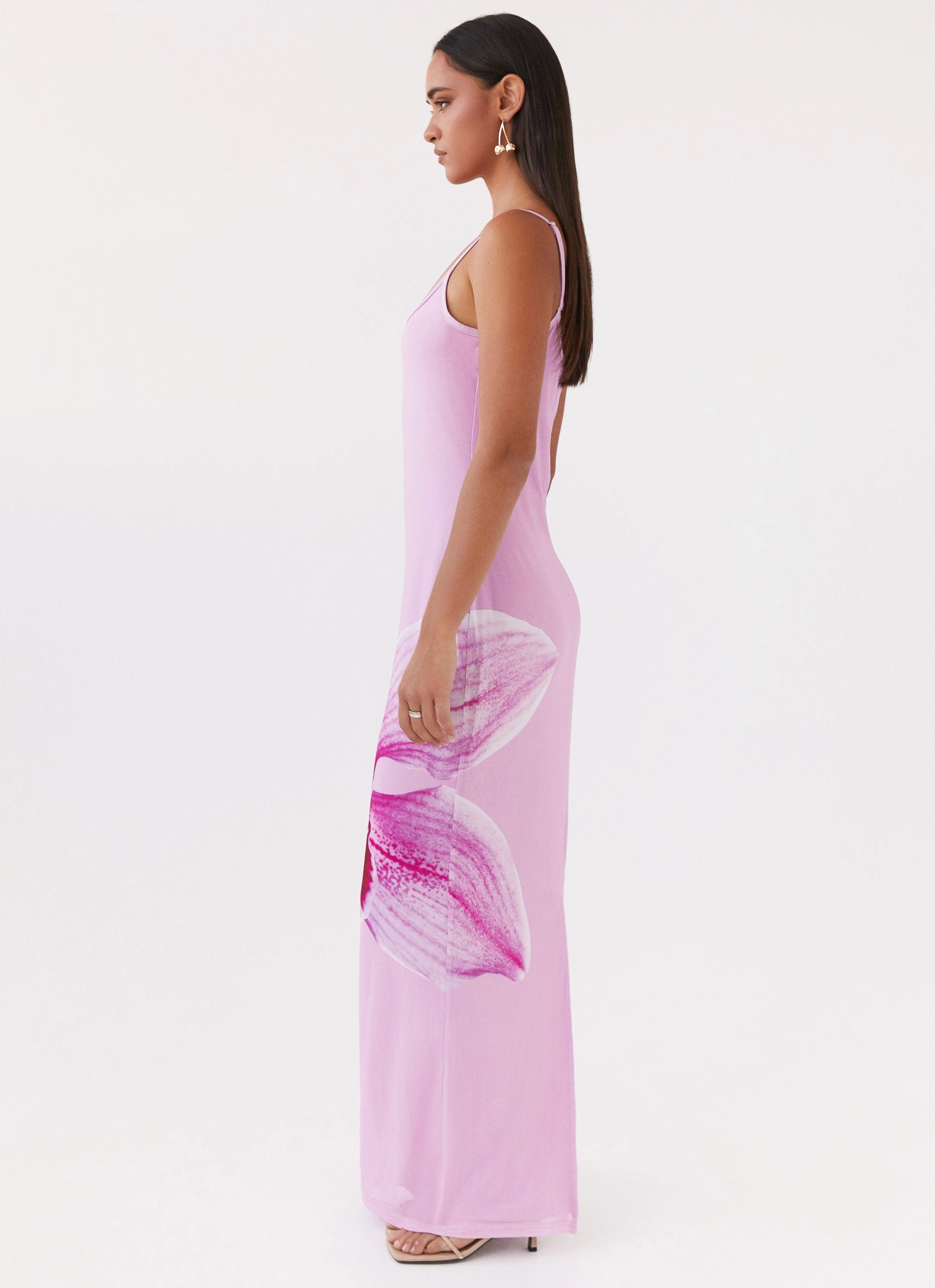 Bad News Mesh Maxi Dress - Pink Magnolia Vibrant Light sophisticated appearance