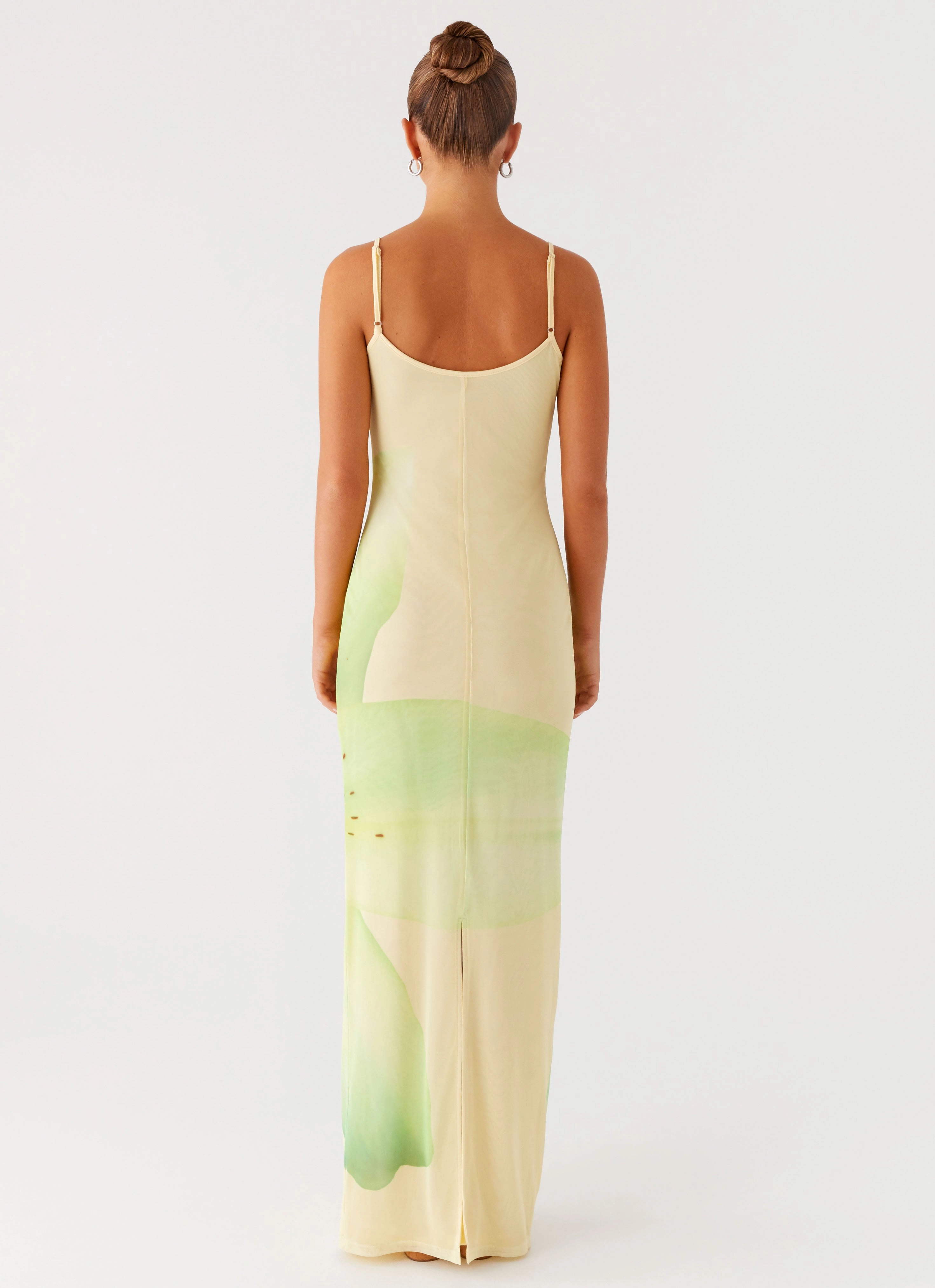 Peace Glow Bad News Mesh Maxi Dress - Yellow Lily