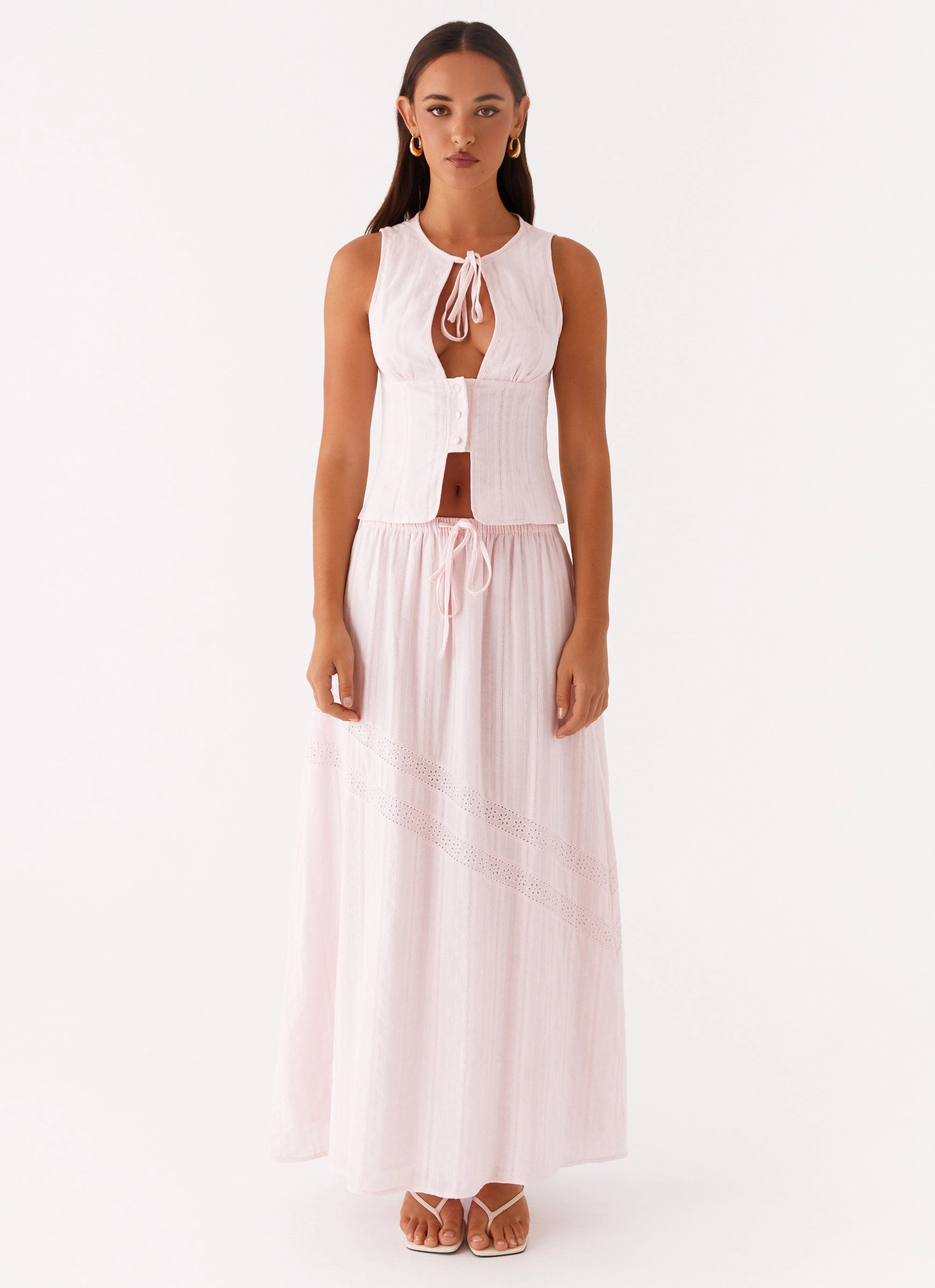 Fun Design FlexibleMobility Bailey Tie Front Top - Blush