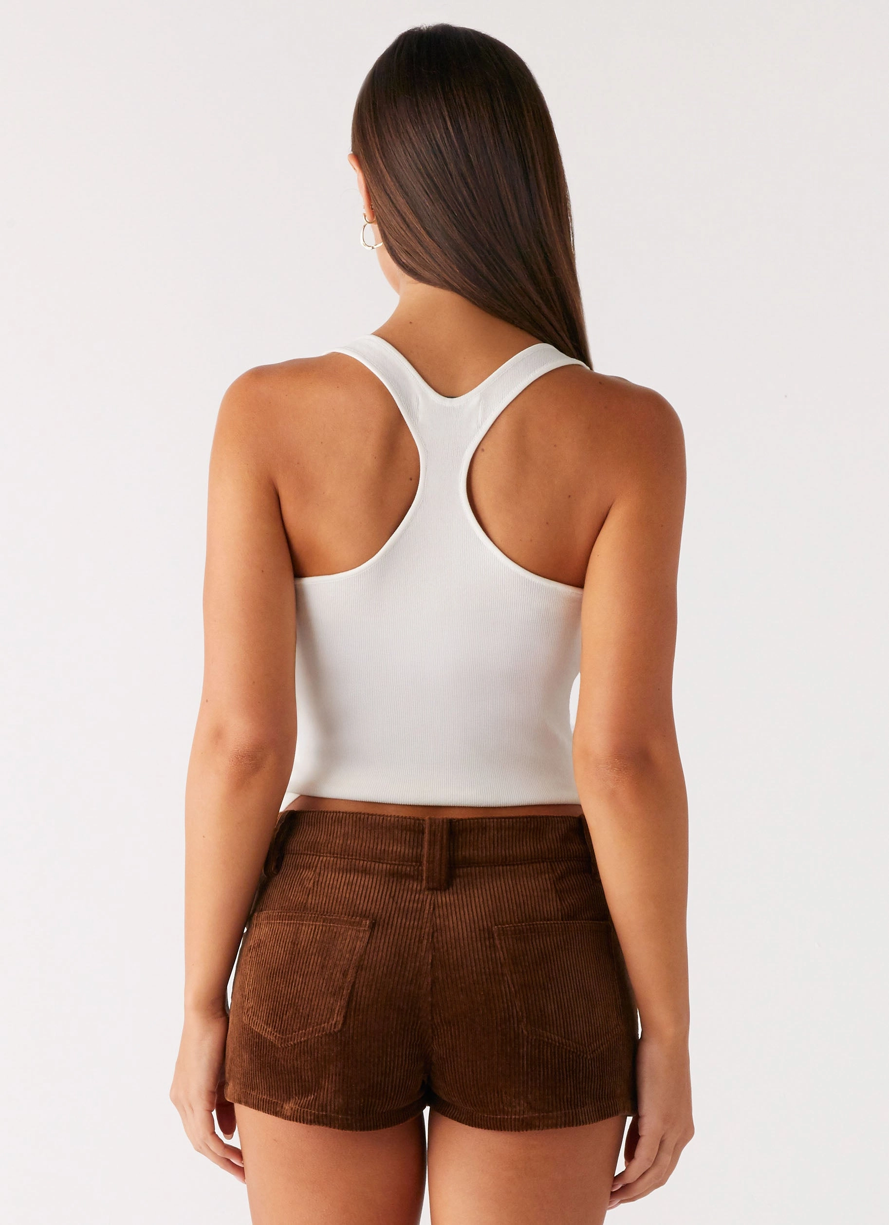 Tropics Low Rise Cord Mini Skort - Walnut Fresh Fit