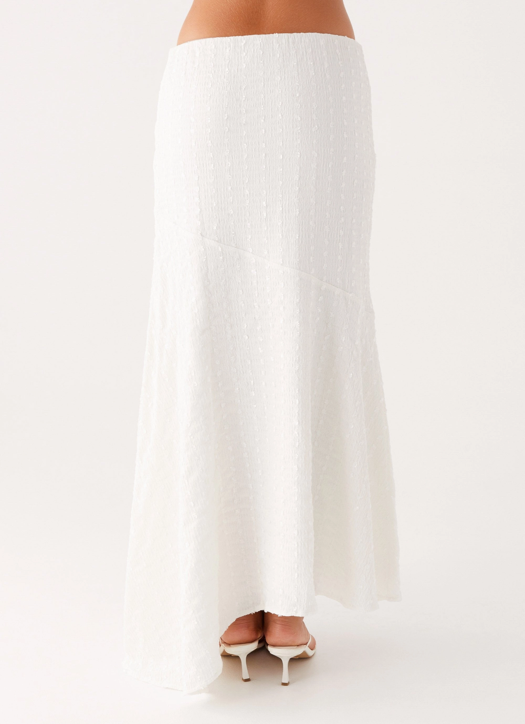 Comfortable lining Tayah Asymmetrical Maxi Skirt - White