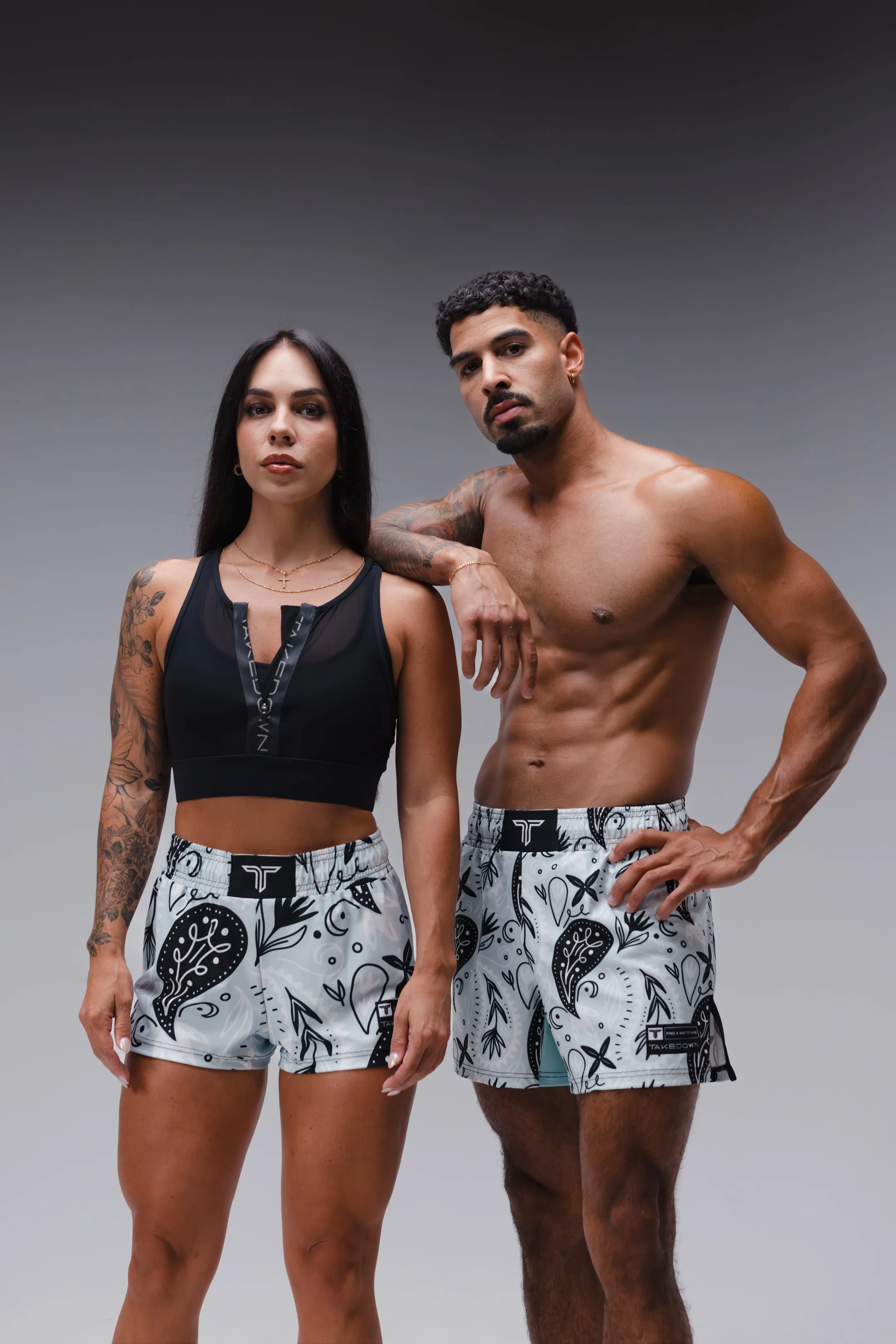 Bandana Fight Shorts (5"&7“ Inseam) - Ice