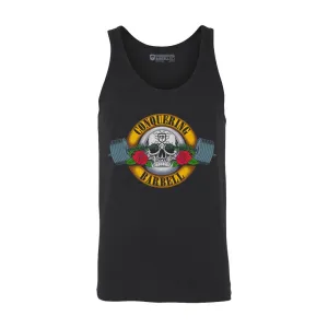 Barbell & Roses - Black tank top