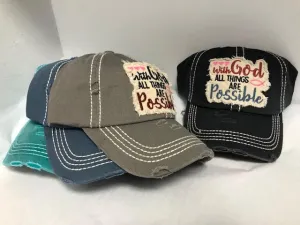 Baseball Caps with Faith captions