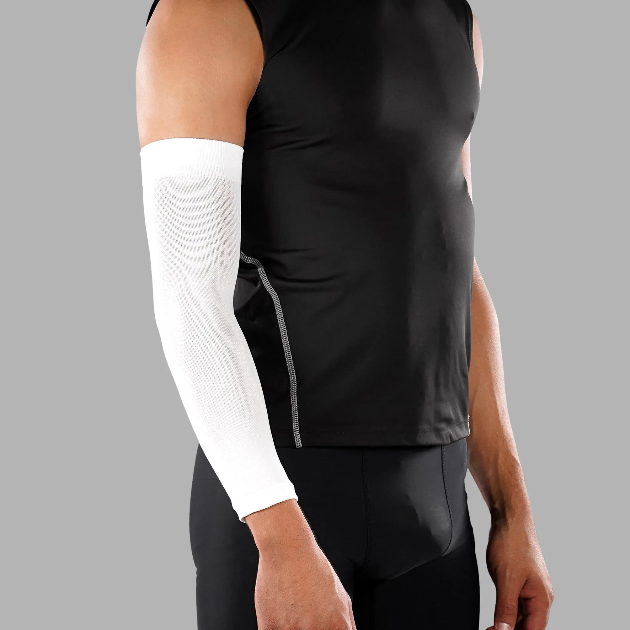 Basic White One Size Fits All Arm Sleeve