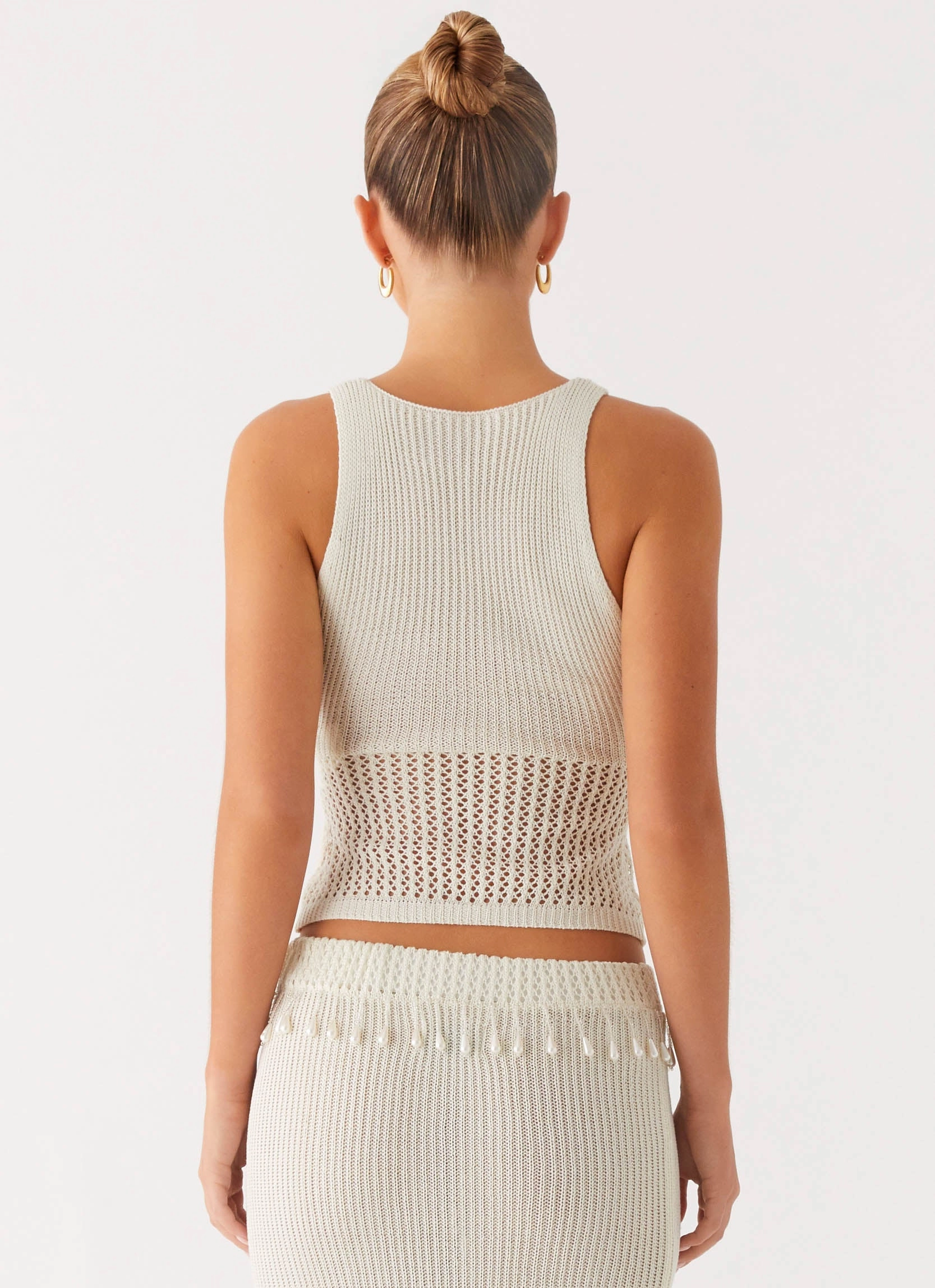 Basilia Knit Top - Off White High Density Knit
