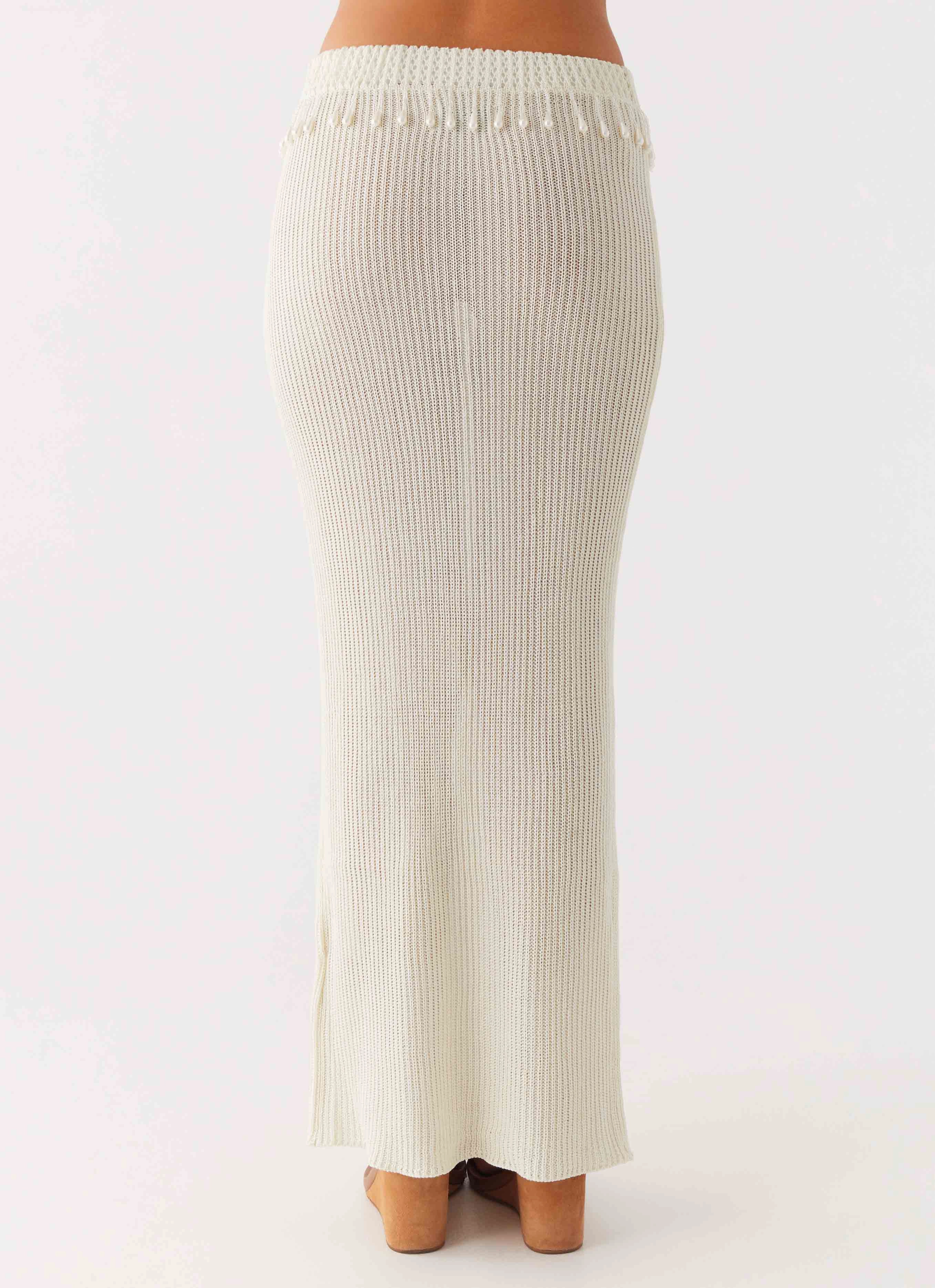 Basilia Maxi Skirt - Off White Airtight Fasteners