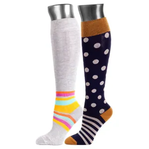 Be Shapy | Knee High Sports Compression Colorful Socks | Medias de Compresión Largas